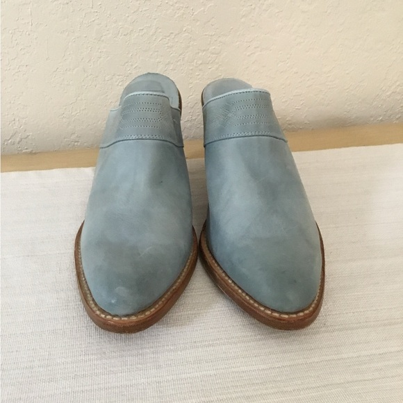 Frye Women’s Mules Size 8.5 M blue Color Leather Western Genuine Goodyear Welt - Picture 5 of 10